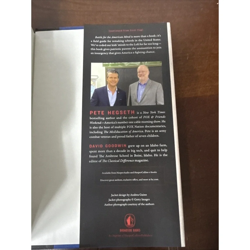 Battle for the American Mind Pete Hegseth 2022 First Edition - Kreskin coll.‎